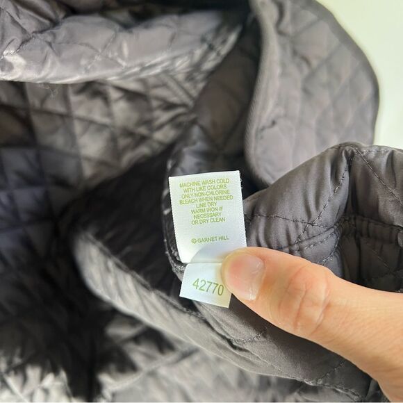 Garnet Hill Essential Quilted Car Coat Sz 14 - Picture 11 of 16